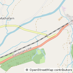 Map of Machynlleth, Powys