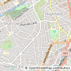Map of Sheffield
