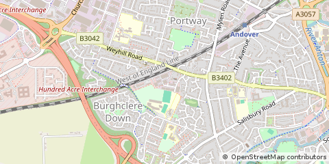 Map of Andover, Hants