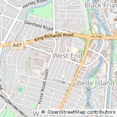 Map of Leicester, Leicestershire