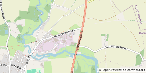 Map of Aylsham, Norwich