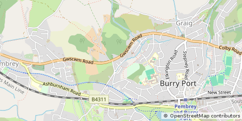 Map of Burry Port, Carms