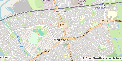 Map of Moreton, Wirral