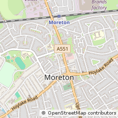 Map of Moreton, Wirral