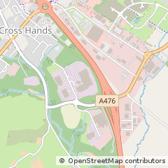 Map of Cross Hands, Carmarthenshire