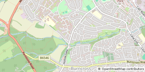 Map of Sheffield, South Yorkshire
