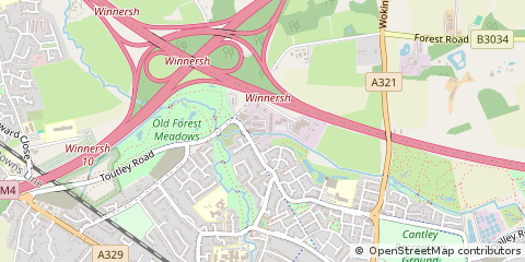 Map of Wokingham, Berkshire