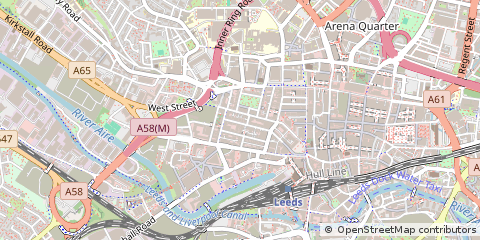 Map of Leeds, West Yorkshire