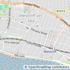 Map of Westcliff-on-SEA, Essex