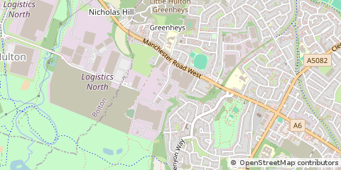 Map of Manchester, Lancashire