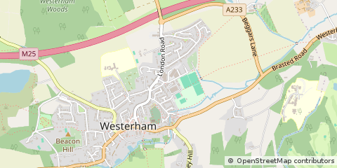 Map of Westerham, Kent