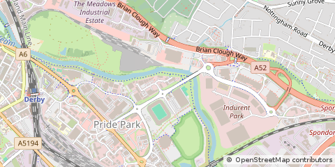 Map of Derby, Derbyshire