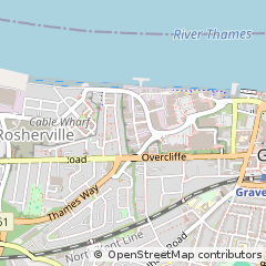 Map of Gravesend, Kent
