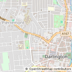 Map of Darlington, County Durham
