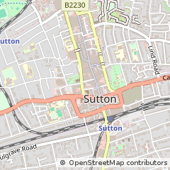 Map of Sutton, Surrey
