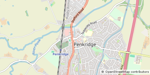 Map of Penkridge, Staffordshire