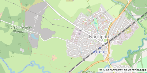Map of Wareham, Dorset