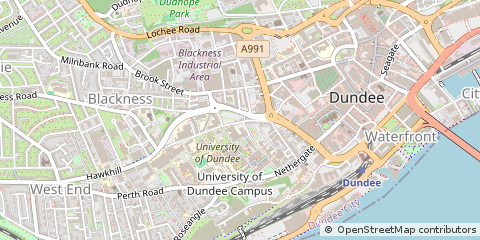 Map of Dundee, Tayside