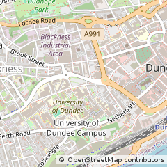 Map of Dundee, Tayside