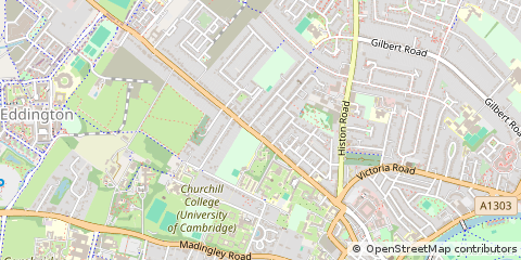 Map of Cambridge, Cambridgeshire