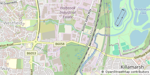 Map of Sheffield, South Yorkshire