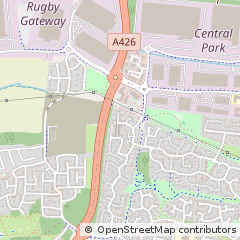 Map of Rugby, Warwickshire