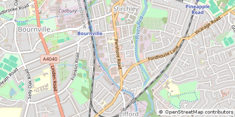 Map of Stirchley, West Midlands