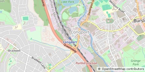 Map of Stoke-on-Trent, Staffordshire
