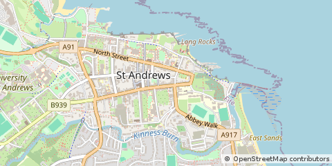Map of ST Andrews, Fife