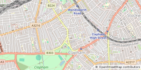 Map of Clapham, London
