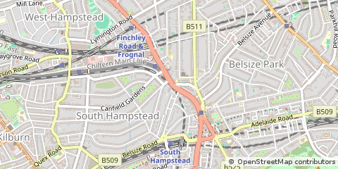 Map of Swiss Cottage, Greater London