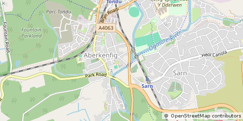 Map of Bridgend