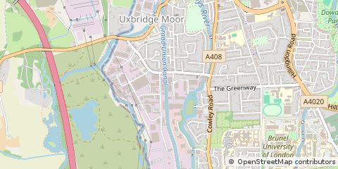 Map of Uxbridge,