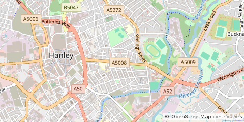 Map of Stoke-on-Trent, Staffs