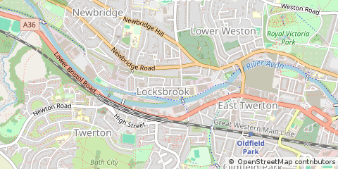 Map of Bath, Somerset