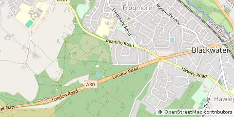 Map of Camberley, Surrey