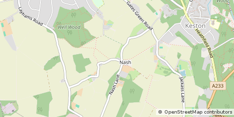 Map of Keston, Kent