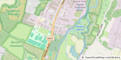 Map of Kidderminster, Worcestershire
