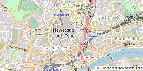 Map of Newcastle Upon Tyne