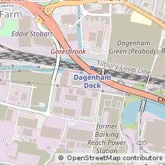Map of Dagenham, Essex