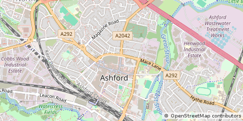Map of Ashford, Kent