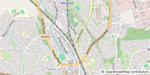 Map of Bridgend
