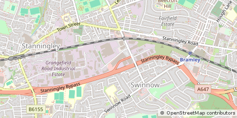 Map of Leeds, West Yorkshire