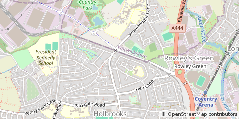 Map of Coventry, West Midlands