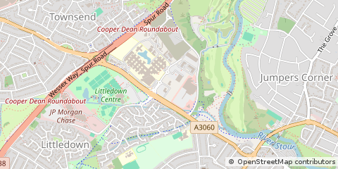 Map of Bournemouth, Dorset