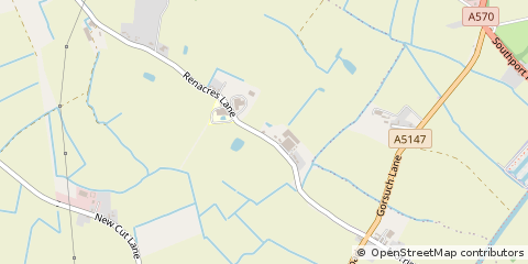 Map of Halsall, Lancashire
