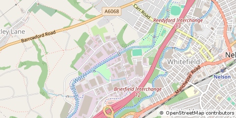 Map of Nelson, Lancashire