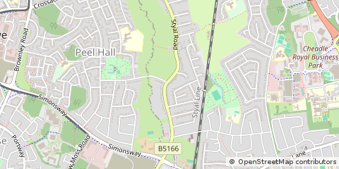Map of Cheadle, Cheshire