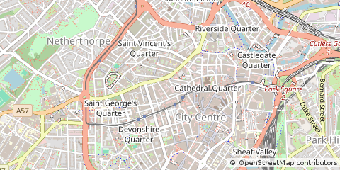 Map of Sheffield