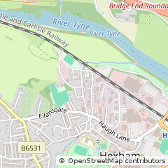 Map of Hexham, Northumberland